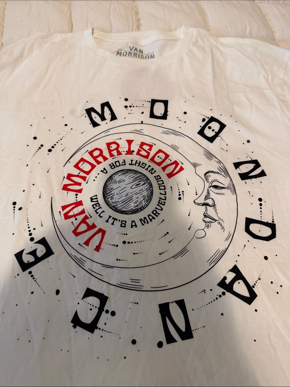 White Graphic Tee - 'Well, It's A Marvelous Night' VAN MORRISON